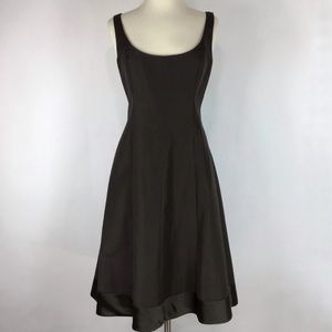 J Crew sleeveless olive party satin trim flare 4